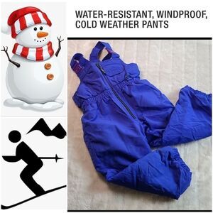 Fera Carver Toddler Size 4 Bright Blue Snow Bib Overall Pant Unisex Insulated